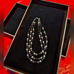 3 strand medium length necklace